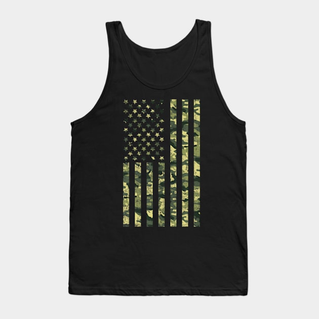 Camo American Flag Usa Camouflage Patriotic American Flag Tank Top by lam-san-dan